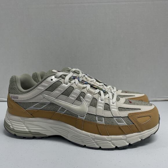 Nike P-6000 Year of the Horse IQ1120 311 Size 8 Men Mesh Runner White Tan Grey main image 4